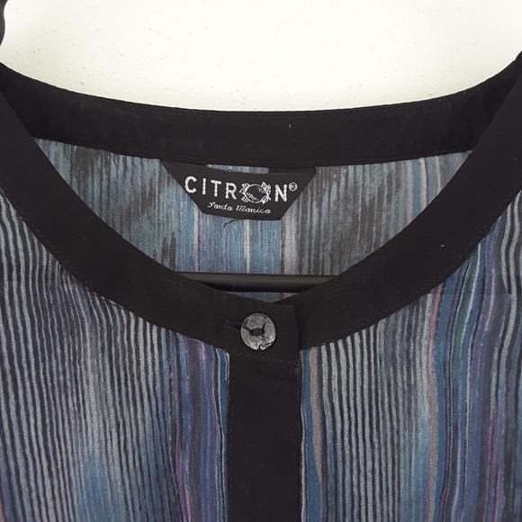 Citron Silk, sheer long sleeve tunic - Picture 2 of 4